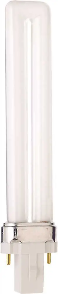 Satco&Reg; Pl Type Compact Fluorescent Lamp, T4, Dual Tube, 9 Watts, 3500K, 82 Cri, G23 Base 1