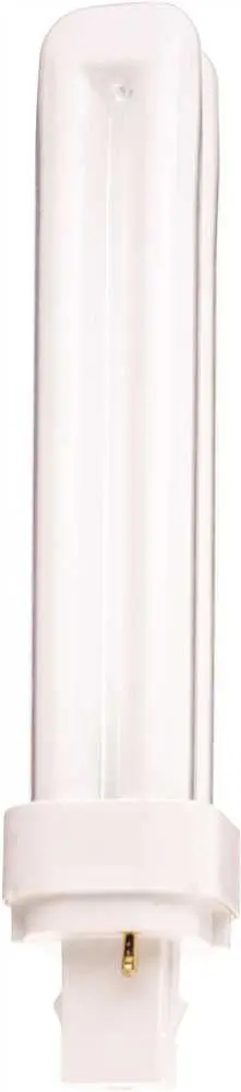 Satco&Reg; Hygrade Dual Tube Compact Fluorescent Lamp, T4, 26 Watts, 2700K, 82 Cri, G24d-3 Base 1