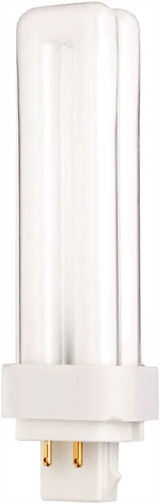 Satco&Reg; Hygrade Dual Tube Compact Fluorescent Lamp, T4, 13 Watts, 2700K, 82 Cri, G24q-1 Base 1