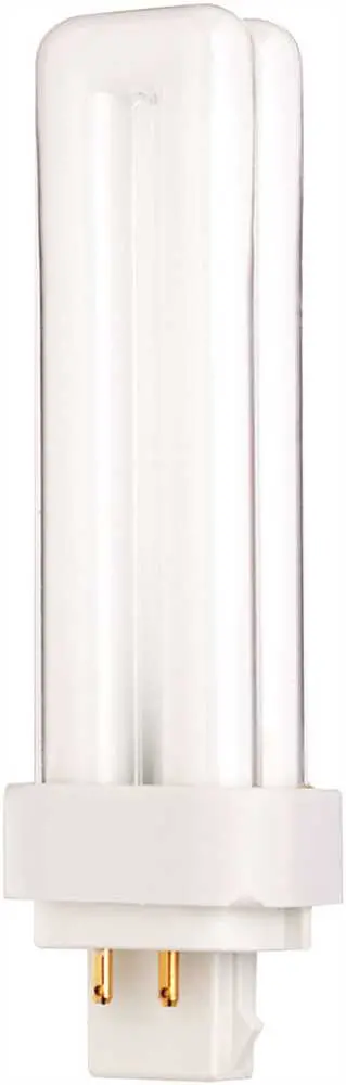 Satco&Reg; Pl Type Compact Fluorescent Lamp, T4, Dual Tube, 13 Watts, 3500K, 82 Cri, G24q-1 Base 1