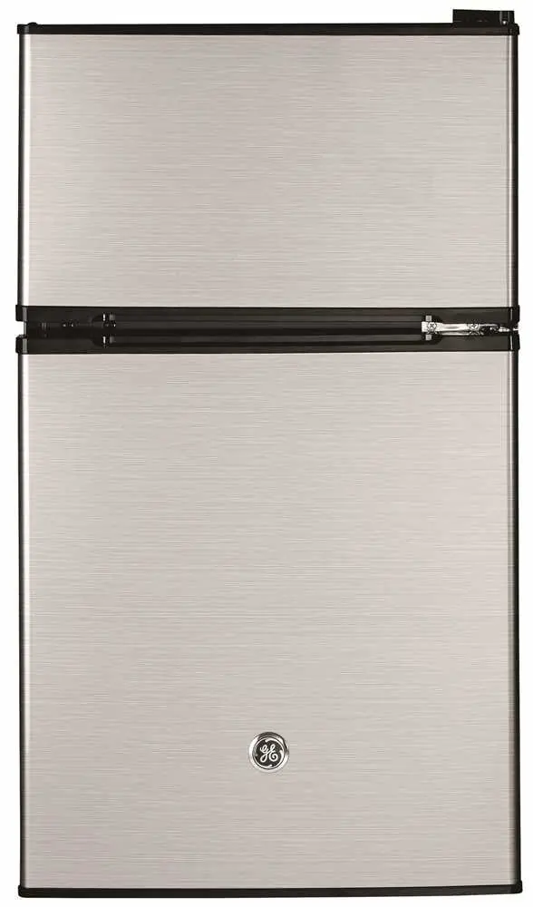 Ge&Reg; 3.1 Cu. Ft. Top-Freezer Compact Refrigerator, Cleansteel&Trade;, Reversible Door 1