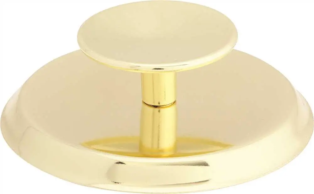 Anvil Mark&Reg; Knob And Backplate, 2-3-4 In. Diameter, Polished Brass, 25 Per Pack 1