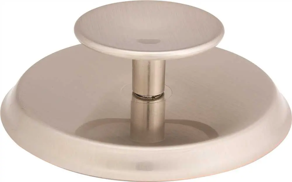 Anvil Mark&Reg; Knob And Backplate, 2-3-4 In. Diameter, Satin Nickel, 25 Per Pack 1