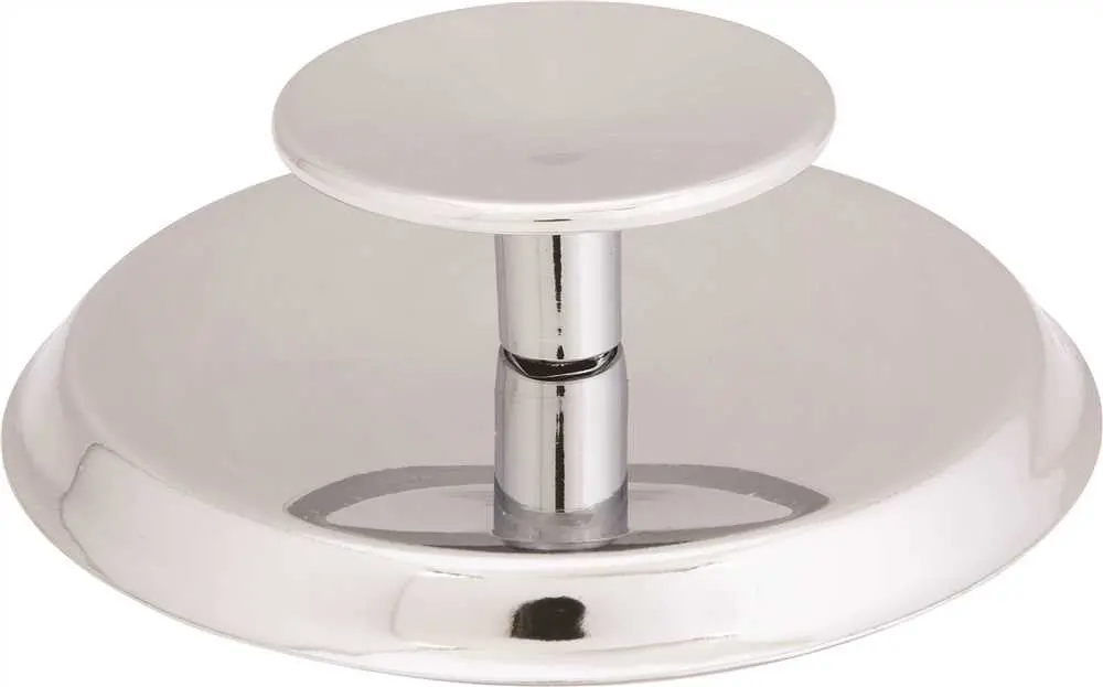 Anvil Mark&Reg; Knob And Backplate, 2-3-4 In. Diameter, Polished Chrome, 5 Per Pack 1