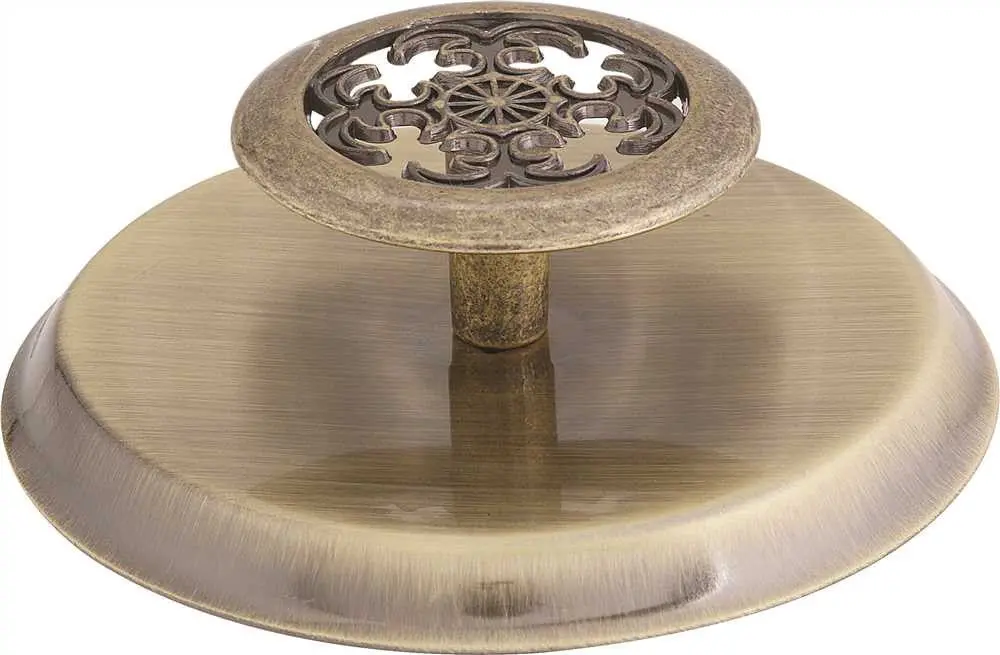 Anvil Mark&Reg; Knob And Backplate, 2-3-4 In. Diameter, Antique Brass, 5 Per Pack 1