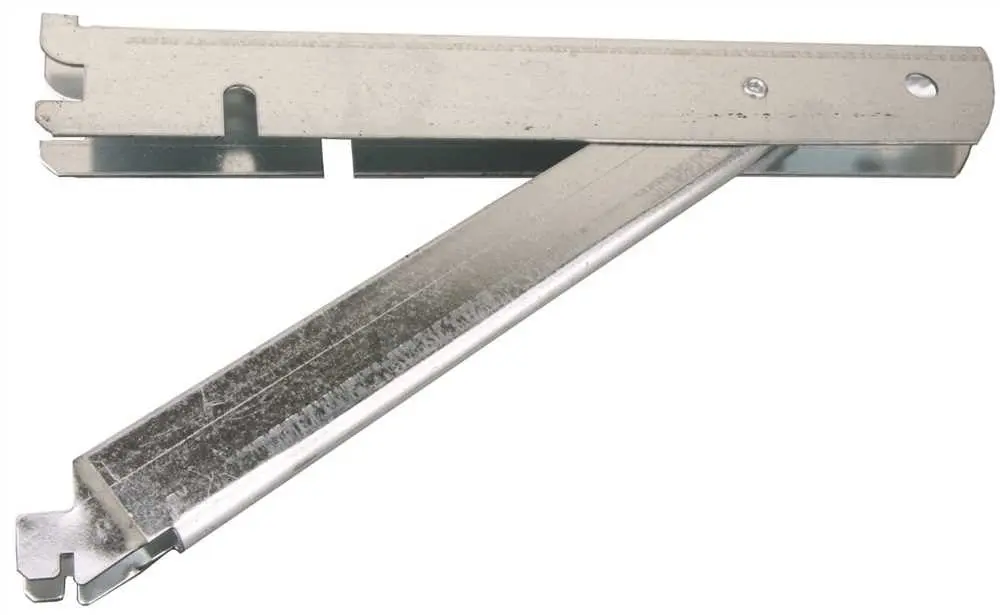 Fast Mount&Reg; Double Shelf Bracket, Galvanized Steel, With Support, 10 In. 1