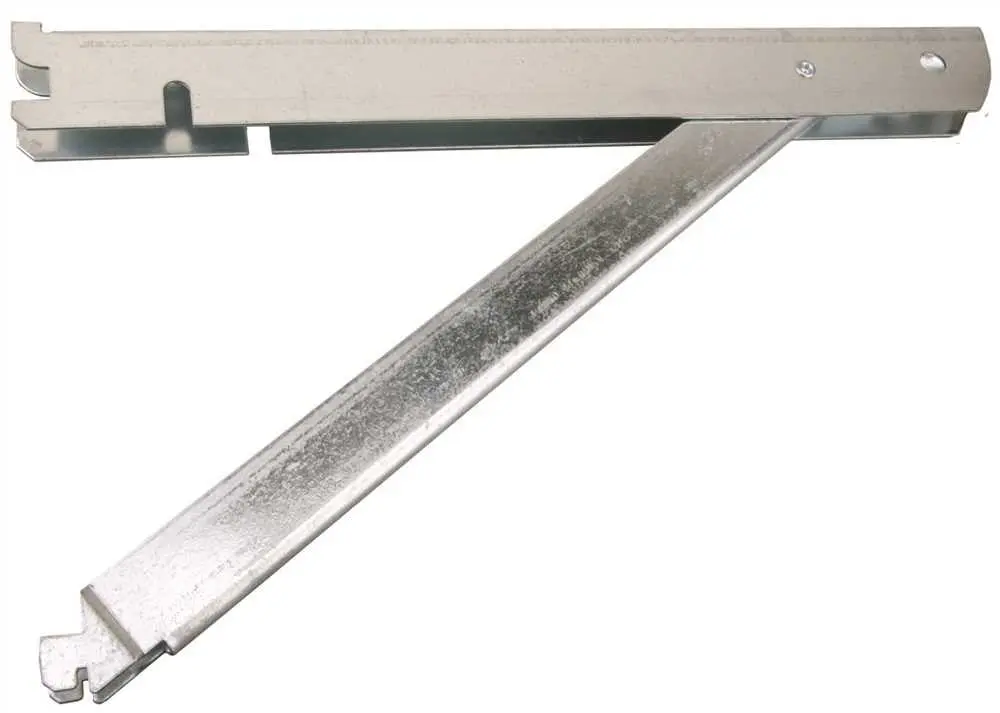 Fast Mount&Reg; Double Shelf Bracket, Galvanized Steel, With Support, 14 In. 1
