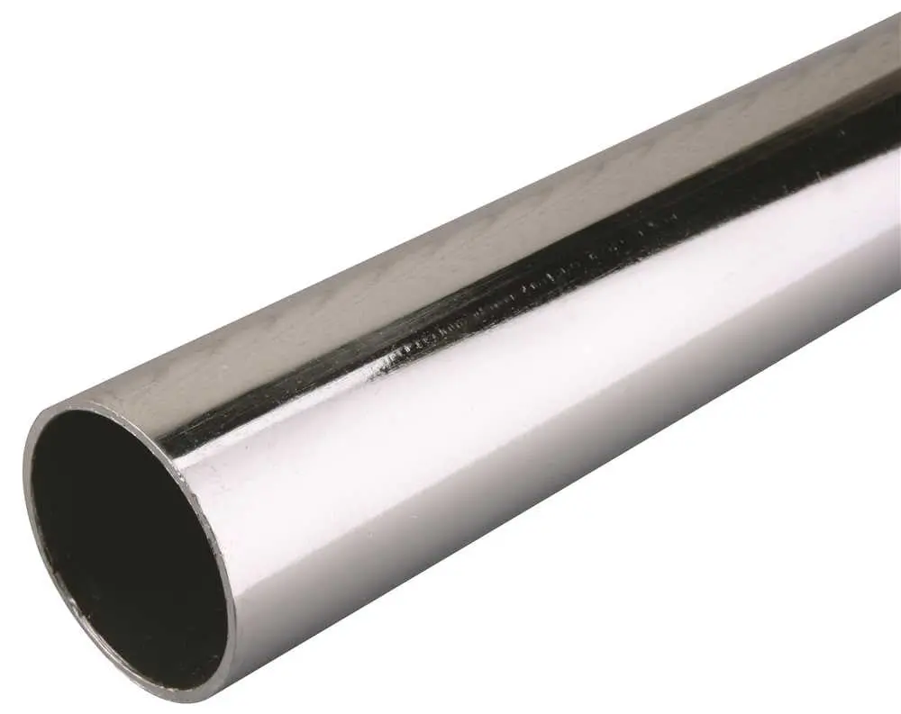 Fast Mount&Reg; Closet Max Cut To Fit Closet Pole, Heavy-Duty-Chrome, 1-5-16 In. Dia., 8 Ft. 1