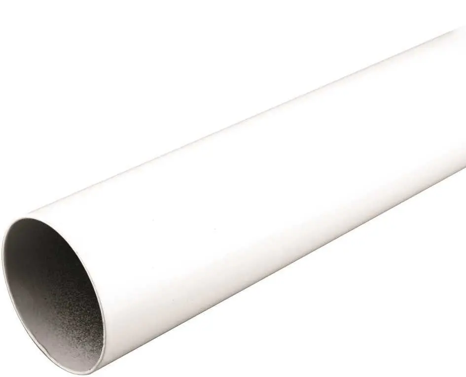 Fast Mount&Reg; Closet Pro Tube, Steel, White, 1-1-4 In Dia., 8 Ft. 1