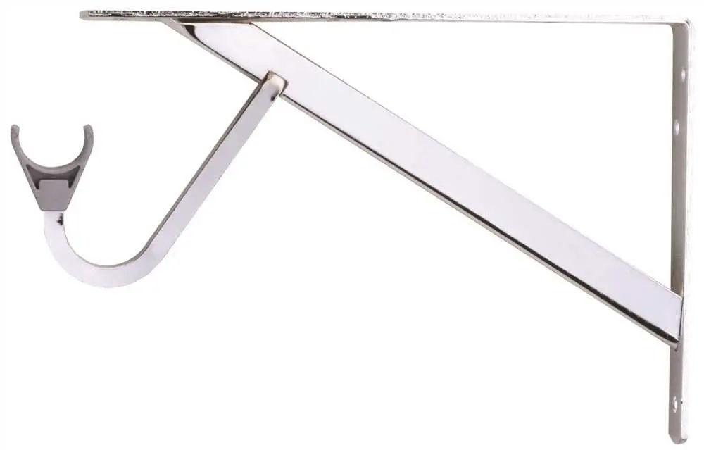 Fast Mount&Reg; Closet-Max Shelf And Rod Bracket, Heavy-Duty, Chrome, 2 Per Pack 1