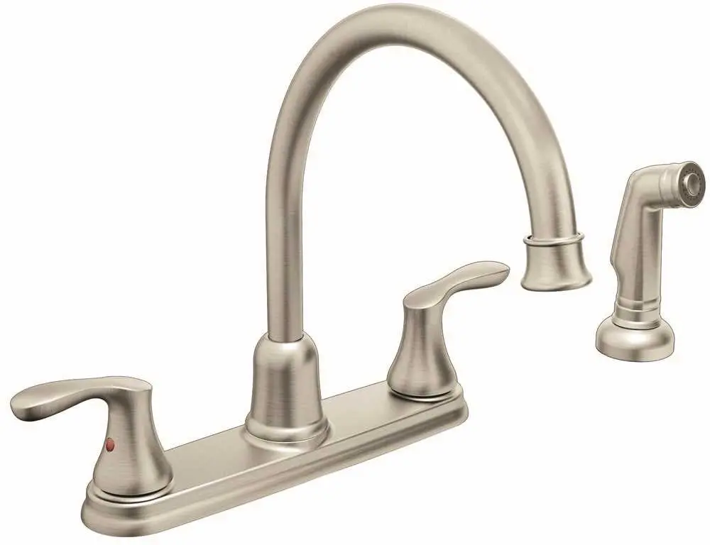 Cornerstone&Reg; High Arc Kitchen Faucet With Two Handles And Side Spray, Chrome 1