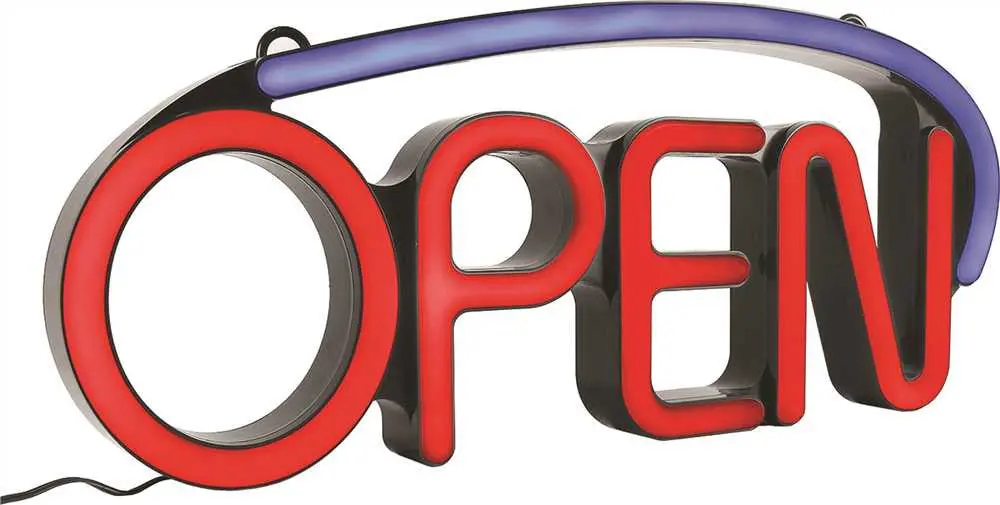 Hy-Ko&Reg; Led "Open" Sign, 22-1-2 In. X 9-1-2 In. 1