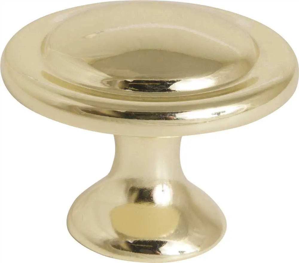 Anvil Mark&Reg; Bi-Fold Door Knob, 1-3-4 In., Polished Brass, 5 Per Pack 1