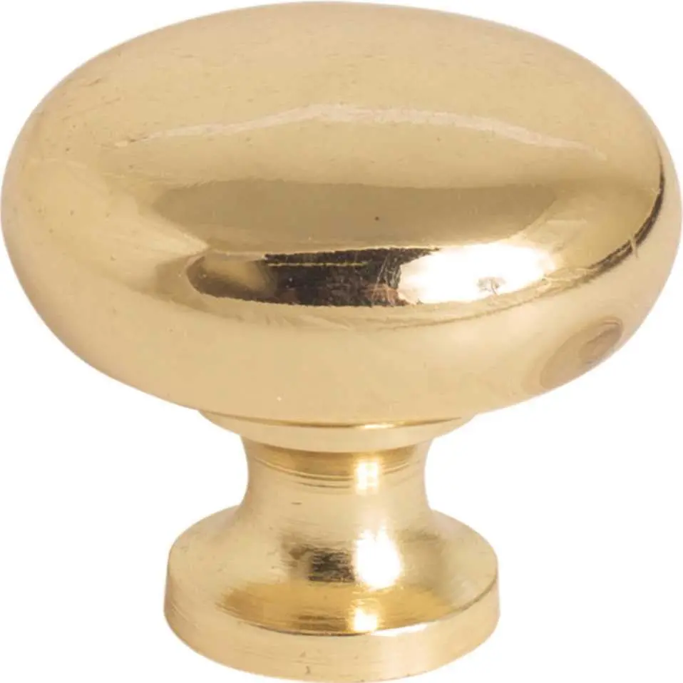 Anvil Mark&Reg; Cabinet Knob, 1-1-4 In., Polished Brass, 5 Per Pack 1