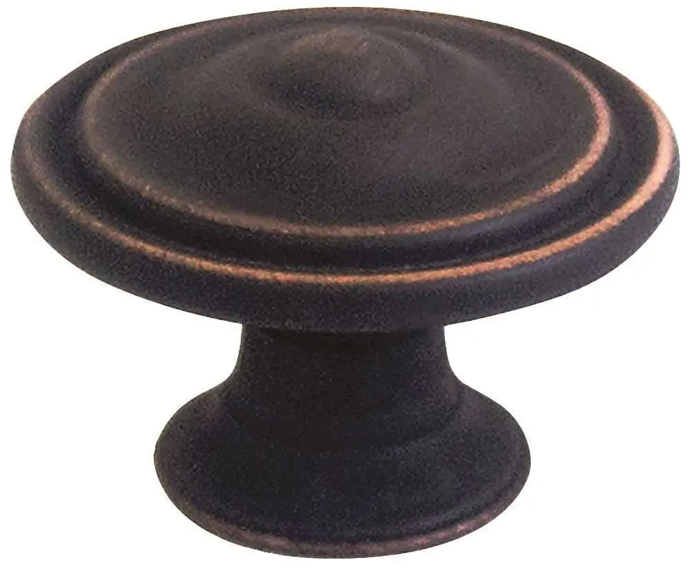 Anvil Mark&Reg; Cabinet Knob, 1-1-2 In., Oil Rubbed, 5 Per Pack 1