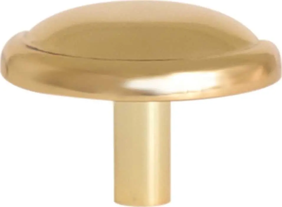 Anvil Mark&Reg; Cabinet Knob, 1-1-4 In., Polished Brass, 5 Per Pack 1