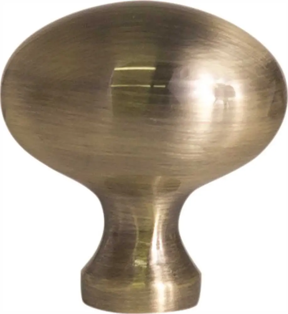 Anvil Mark&Reg; Cabinet Knob, 1-3-4 In., Antique Brass, 5 Per Pack 1