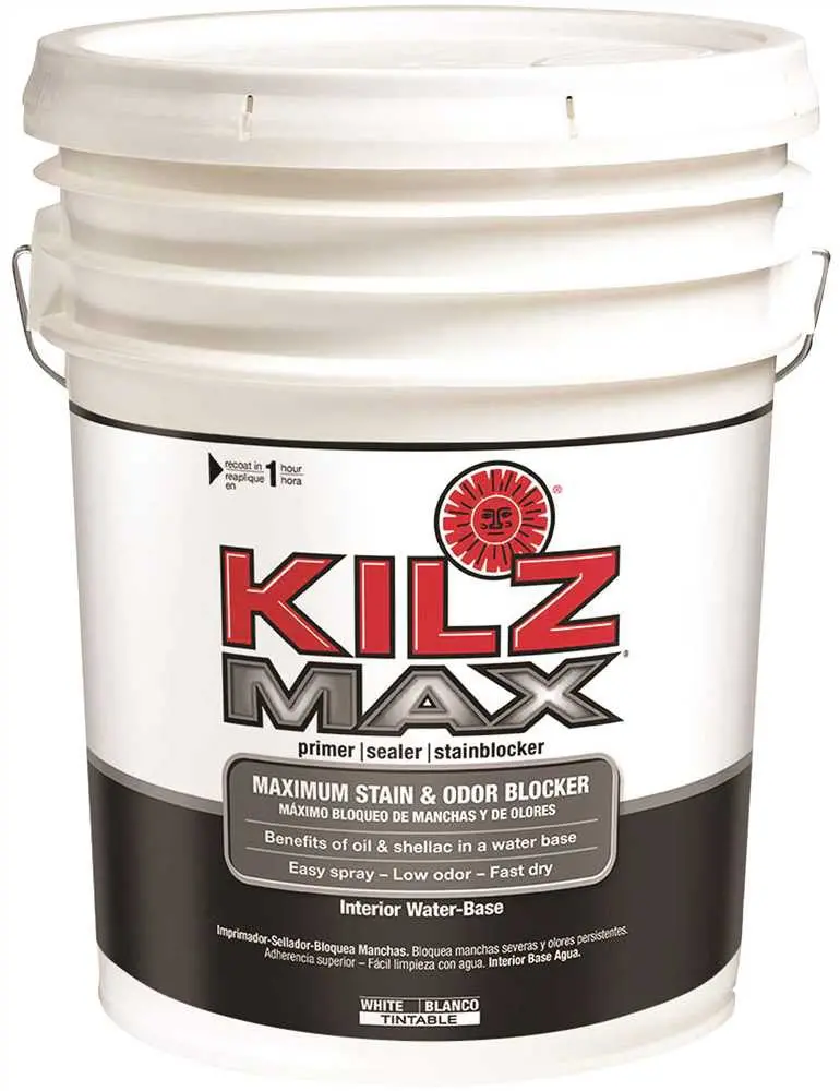 Kilz&Reg; Max Water-Based Primer, Interior, White, 5 Gallon 1