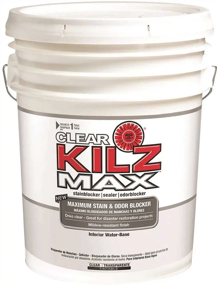 Kilz&Reg; Max Clear Water-Based Primer, Interior-Exterior, 5 Gallon 1