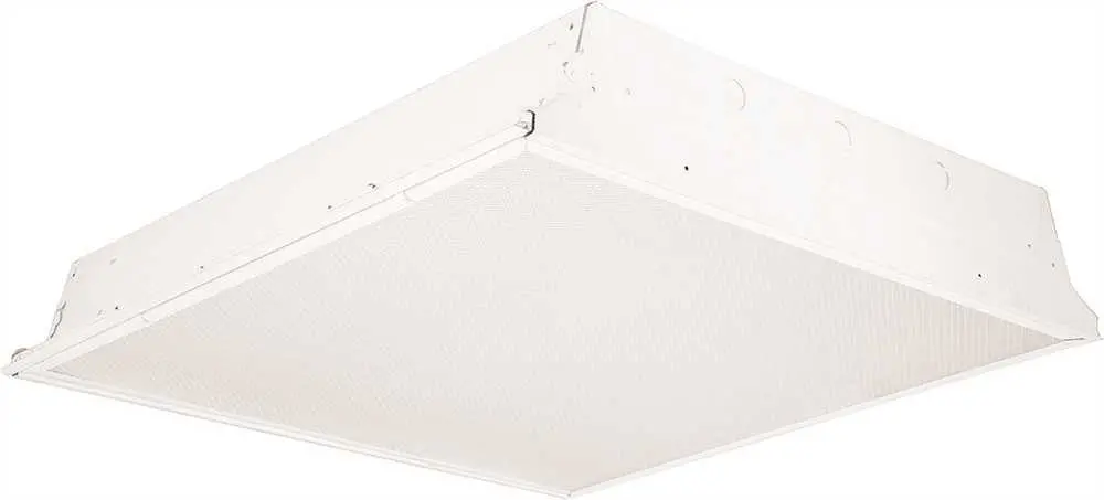Columbia Lighting&Reg; Led Lensed Troffer, 2 X 2 Ft., 3500K, High Lumen, Grid, White Flush Steel, Acrylic Lens, 120 - 277 Volts 1