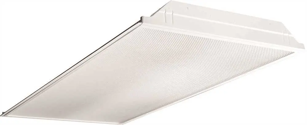Columbia Lighting&Reg; Led Lensed Troffer, 2X4 Ft., 3500K, Medium Lumen, Grid, White Flush Steel, Acrylic Lens, 120 - 277 Volts 1