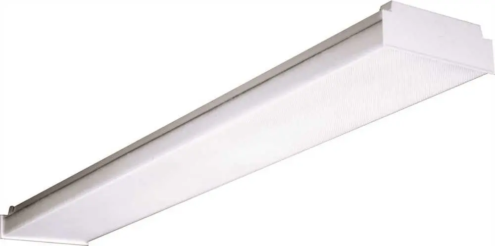 Columbia Lighting&Reg; Fluorescent Low Profile Wraparound, 4 Ft., Wide Body, Uses (4) 25, 28, 30, 32 Watt T8 Lamps* 1