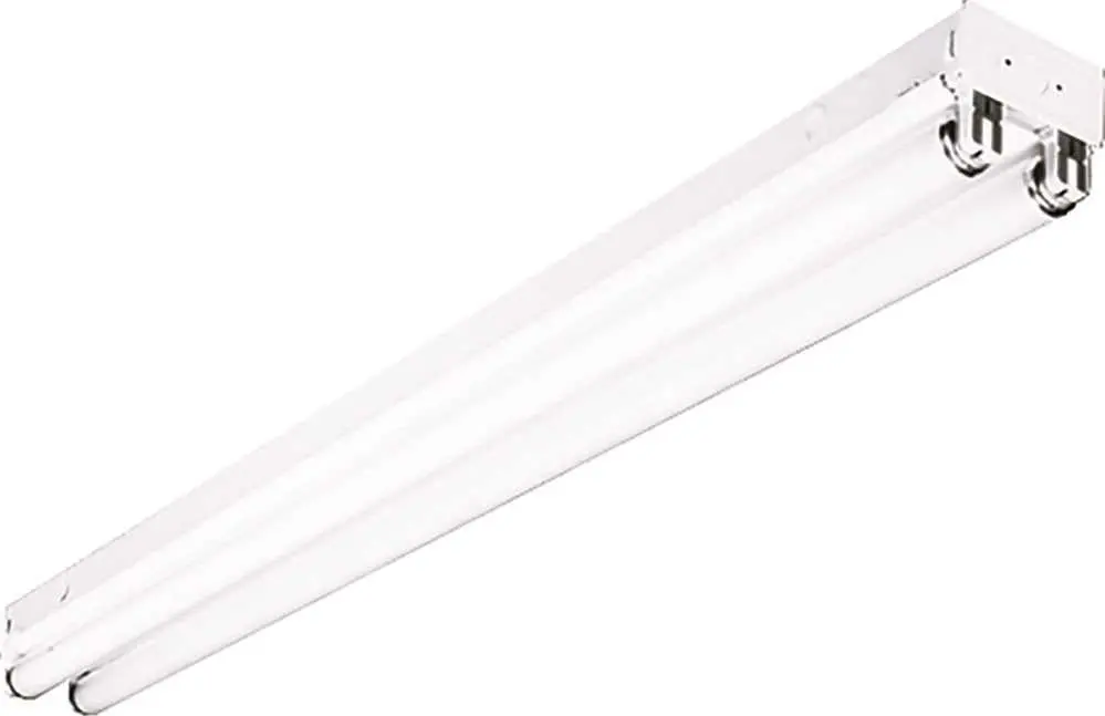 Columbia Lighting&Reg; Fluorescent Straight-Sided Utility Channel Fixture, 4 Ft., Uses 2 T8 Lamps, Instant Start 1