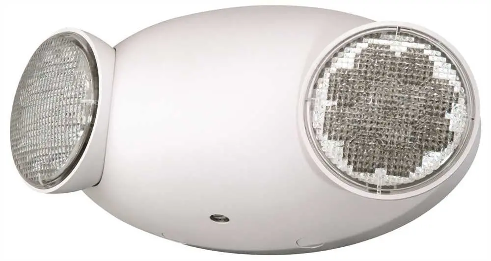 Compass&Reg; Led Emergency Light, Thermoplastic, Dual-Head, 3 Volt Dc, 1 Watt, White 1