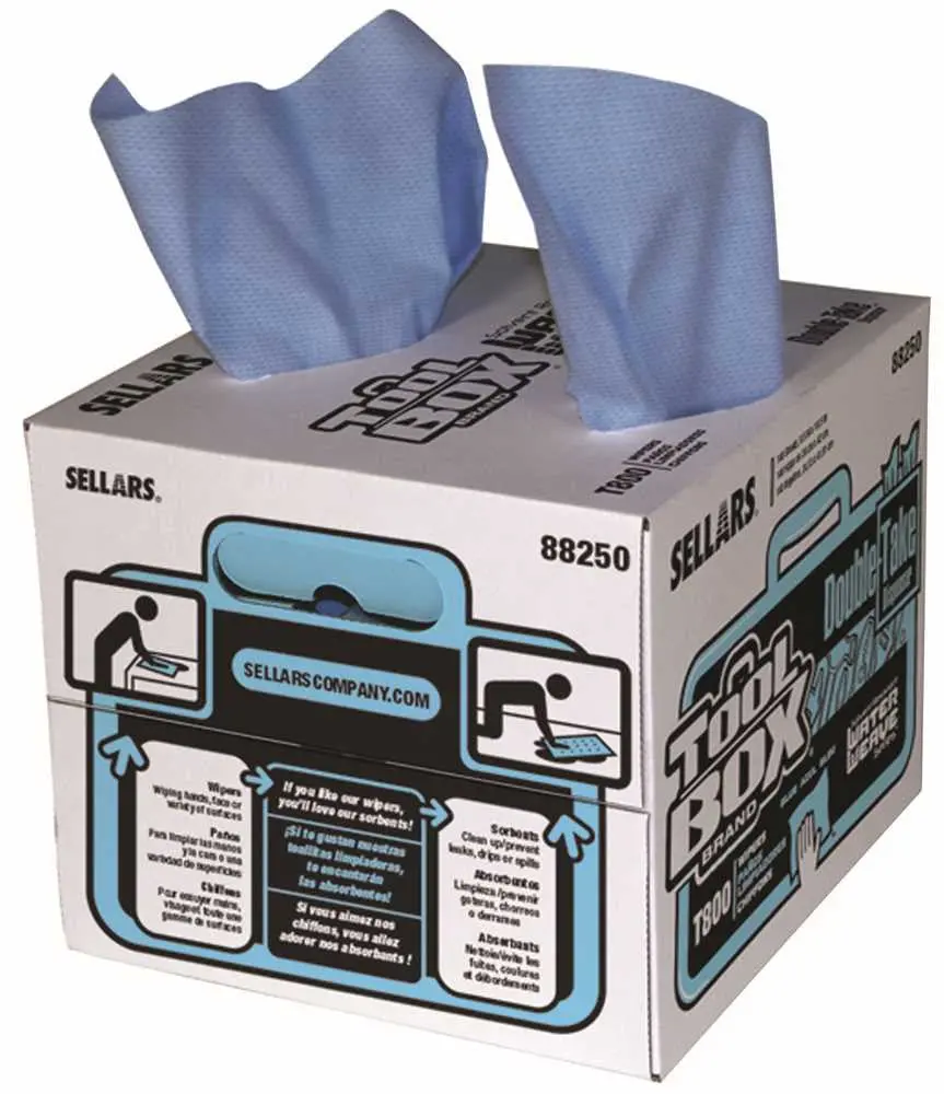 Toolbox T800 Waterweave Double-Take Wipers, Blue, 9.5 In. X 16.5 In., 140 Sheets Per Box, 2 Boxes Per Case, 280 Sheets 1