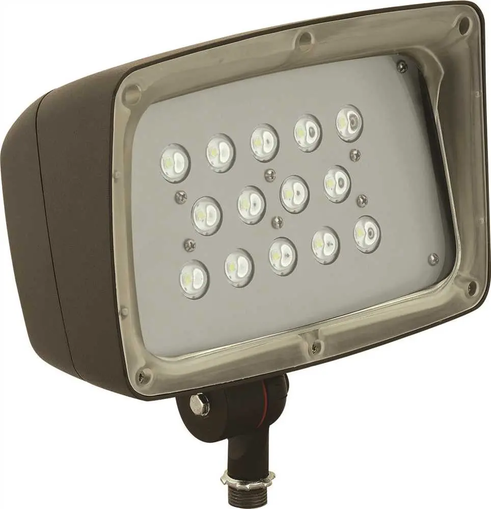 Hubbell Lighting&Reg; Led Fml Decorative Floodlight With Photocell, 53 Watts, 5100K, 4,285 Lumens, 120-277 Volts, Dark Bronze 1
