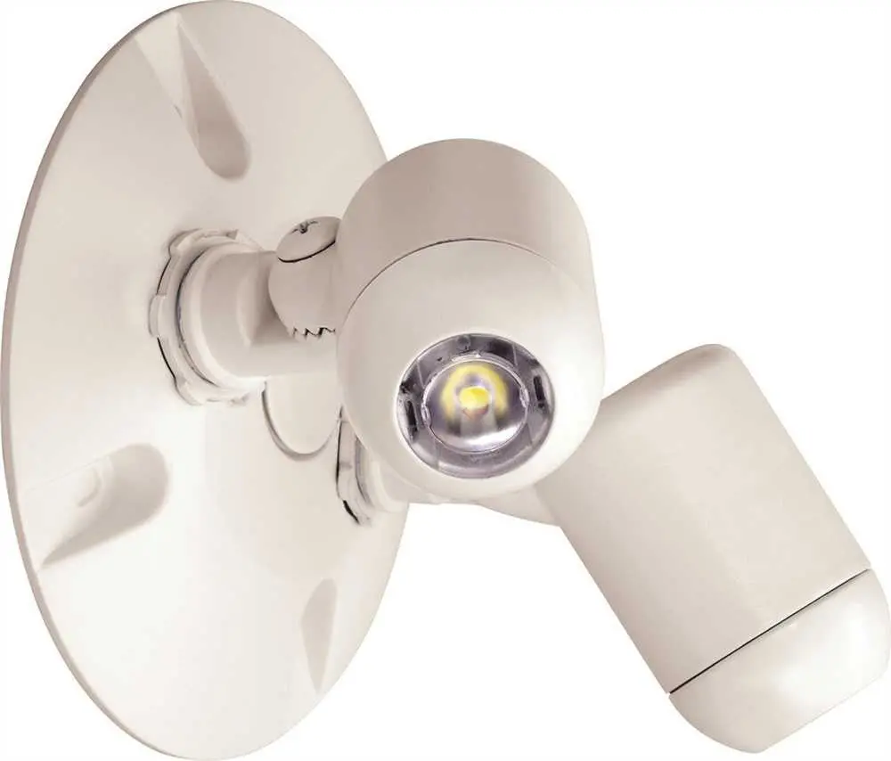 Dual-Lite&Reg; Led Outdoor Emergency Remote Lighting, Double Head, White 1