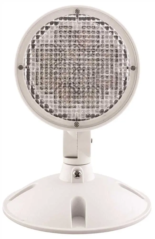 Compass&Reg; Led Outdoor Emergency Remote Lamp Head With Mounting Plate, Single Head, 1 Watt, 3 Vdc, White 1