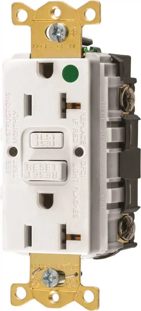 Hubbell&Reg; Autoguard&Reg; Hospital Grade Standard Gfci Receptacle, White, Nema 5-20R, 125 Volts, 20 Amps 1