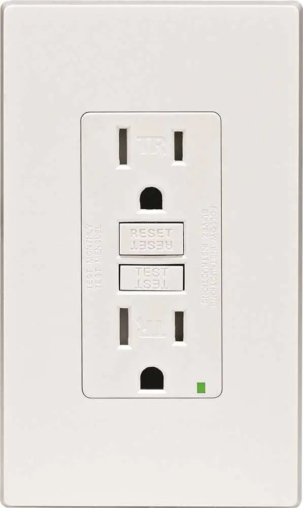 Leviton&Reg; Smartlockpro&Reg; 2-Pole Tamper-Resistant Duplex Gfci Receptacle With Led, Ivory, Nema 5-15R, 125 Volts, 15 Amps 1