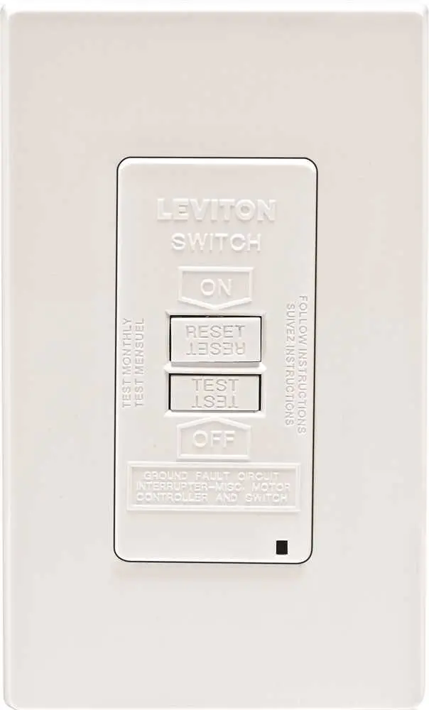 Leviton&Reg; Smartlockpro&Reg; 2-Pole Blank Face Duplex Gfci Receptacle With Led, White, Nema 5-20R, 125 Volts, 20 Amps 1