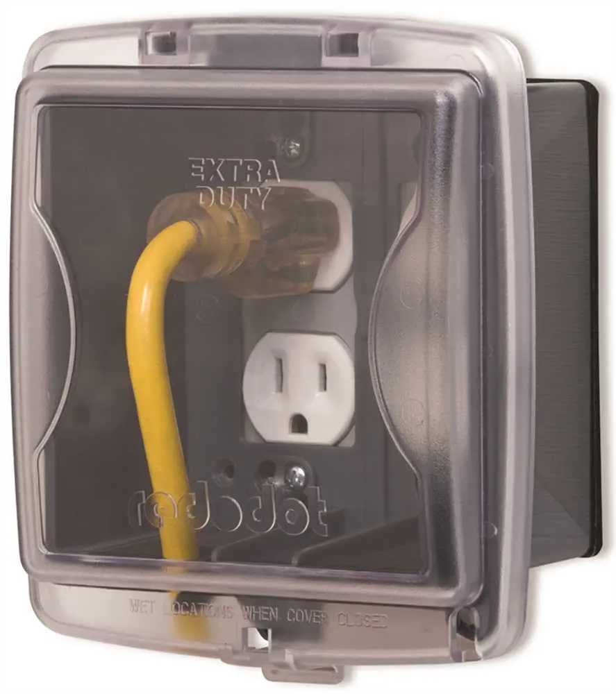 Thomas & Betts While-In-Use Weatherproof Cover, 2 Gang, Non-Metallic, Clear, 2-7-8 In. Depth 1