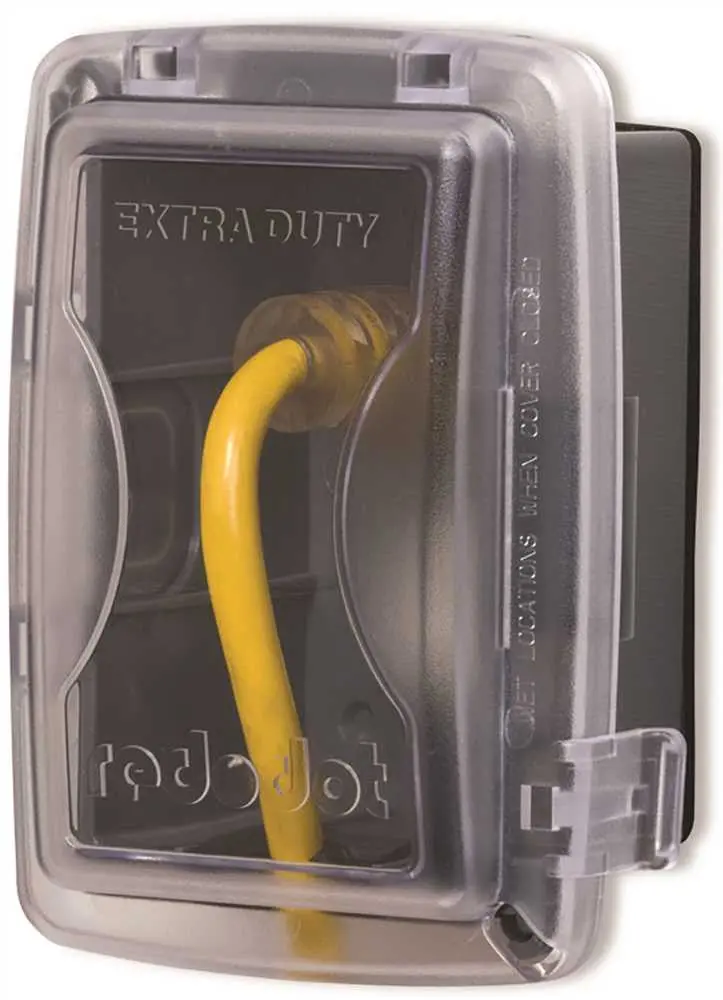 Thomas & Betts While-In-Use Weatherproof Cover, 1 Gang, Non-Metallic, Clear, 2-7-8 In. Depth 1
