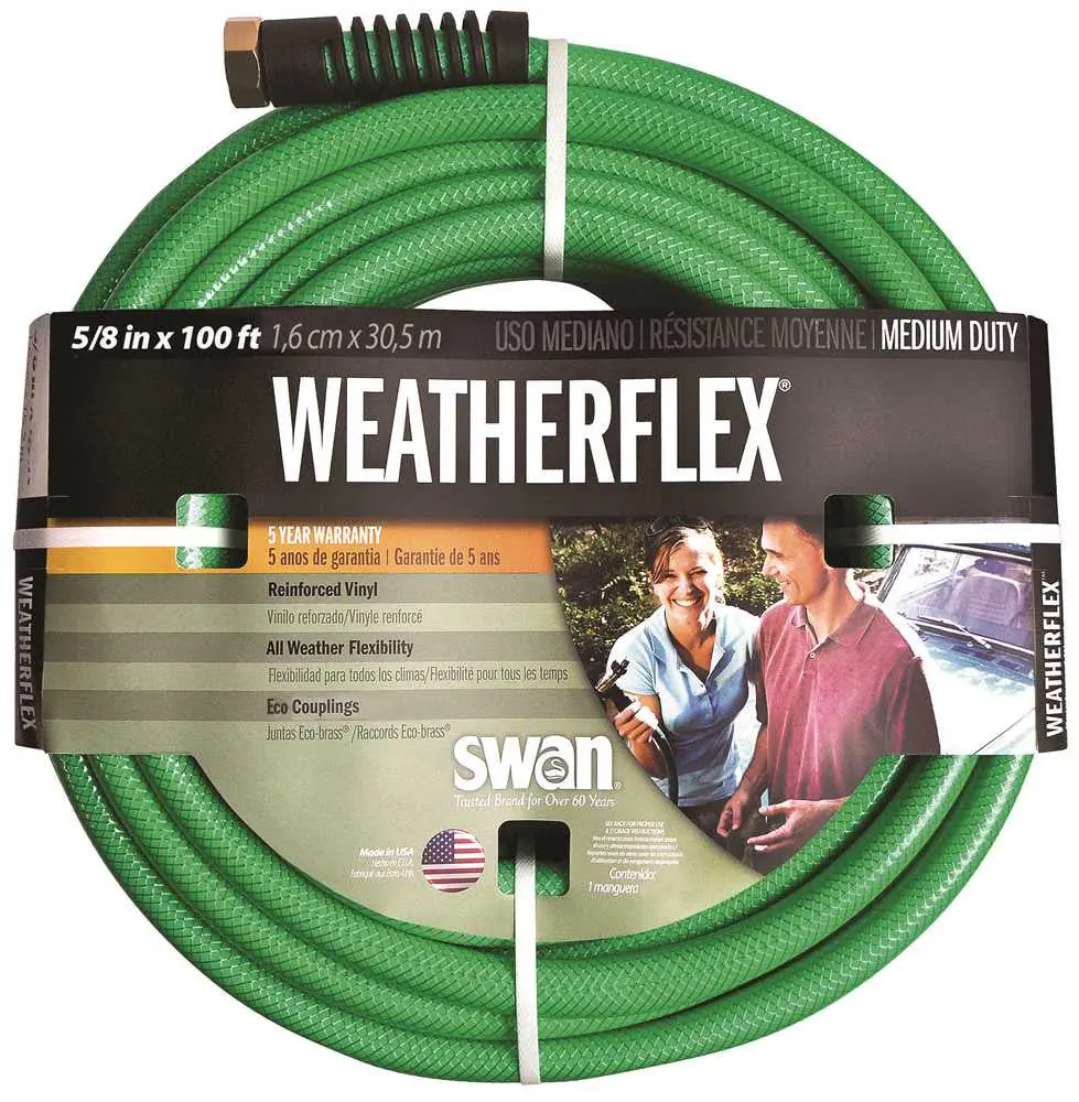 Swan&Reg; Weatherflex Garden Hose, Medium-Duty, 5-8 In. X 100 Ft. 1