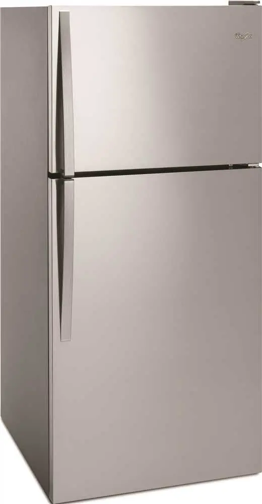 Whirlpool&Reg; 18 Cu. Ft. Top Freezer Refrigerator ,Installed Icemaker,Stainless Steel 1