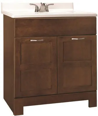 Rsi Home Products Chandler Bathroom Vanity Cabinet, Fully Assembled, Cognac, 30X21x33-1-2" 1