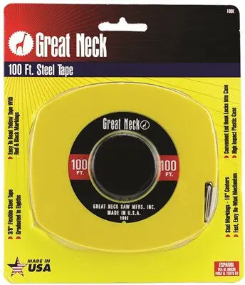Great Neck Steel Power Tape, 100 Ft. 1