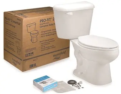 Mansfield&Reg; Pro-Fit&Reg; Watersense&Reg; High-Efficiency Round Toilet In A Box, 1.28 Gpf 1