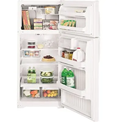 Ge&Reg; Energy Star&Reg; 15.5 Cu. Ft. Top Freezer Refrigerator, White, Reversible Door Swing 1
