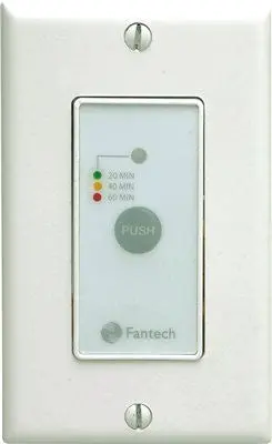 Fantech Electronic Wall Control With On-Off, High And Low Speed And 20 Min. On - 40 Min. Off Cycle Selection 1