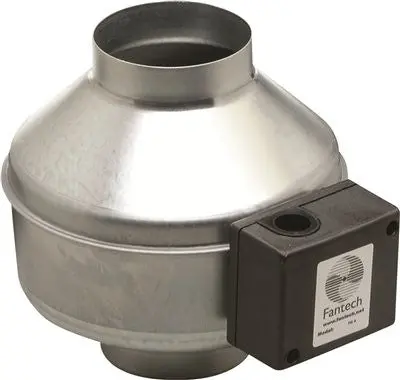 Fantech Inline 4 In. Centrifugal Duct Fan, Metal Housing, 135 Cfm, 120 Volt 1