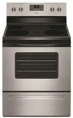 Whirlpool&Reg; 30-Inch 5.3 Cu. Ft. Capacity Electric Range With Self-Cleaning System, Black On Stainless 1