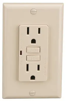 Gfci Receptacle, 15 Amp, Almond 1