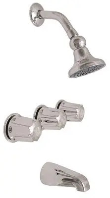 Gerber Tub And Shower Faucet, 3 Valve 1