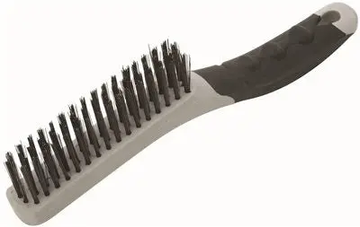 Soft Grip 10 In. Steel Shoe Handle Wire Brush, 4X16 Row 1