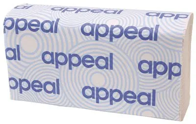 Appeal&Reg; Multifold Paper Towels, White, 9.125X9.5", 16 250-Count Packs Per Case 1